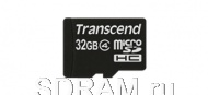 Карта памяти 4GB microSD/TransFlash, Class 4 + SD Adapter, Transcend