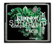 Карта памяти 8 GB CompactFlash Card, Elite Pro 133X, Kingston